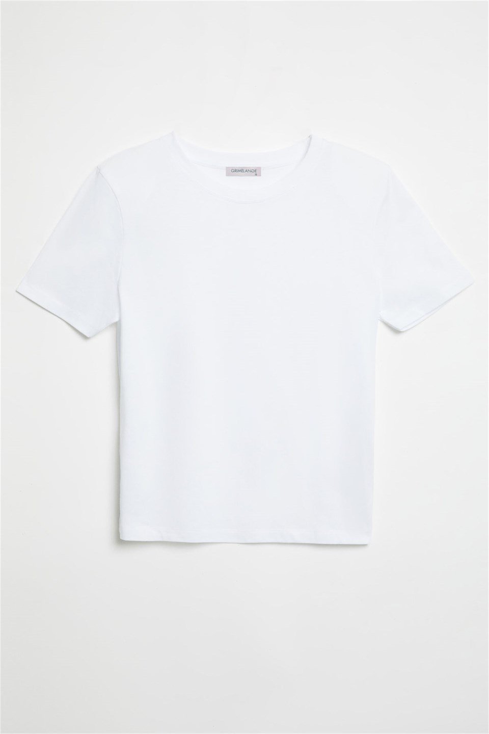 HANNAH Kadın Beyaz Düz Renk Yuvarlak Yaka Comfort Fit T-Shirt