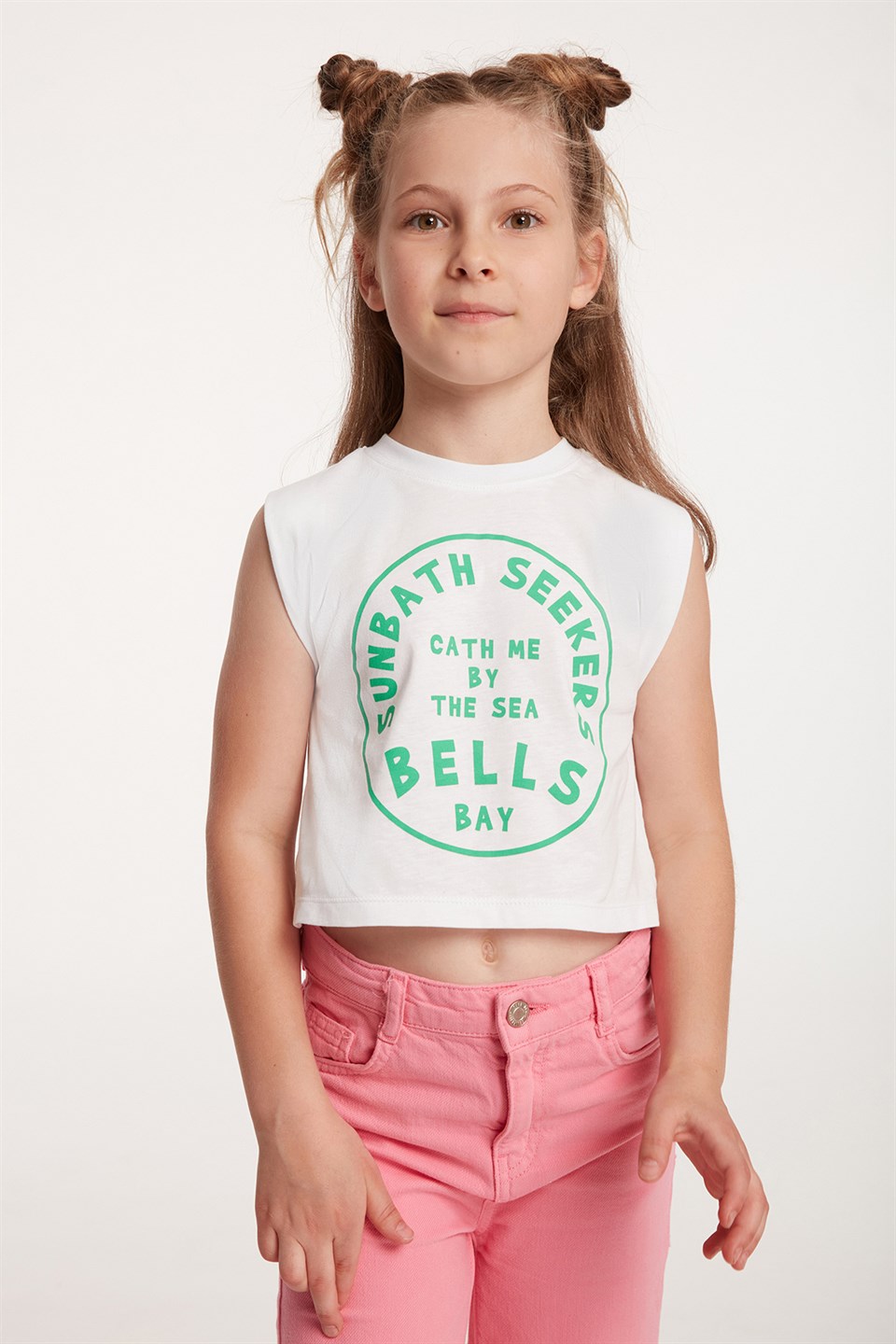 COAST Çocuk Beyaz Baskılı Yuvarlak Yaka Comfort Fit T-Shirt
