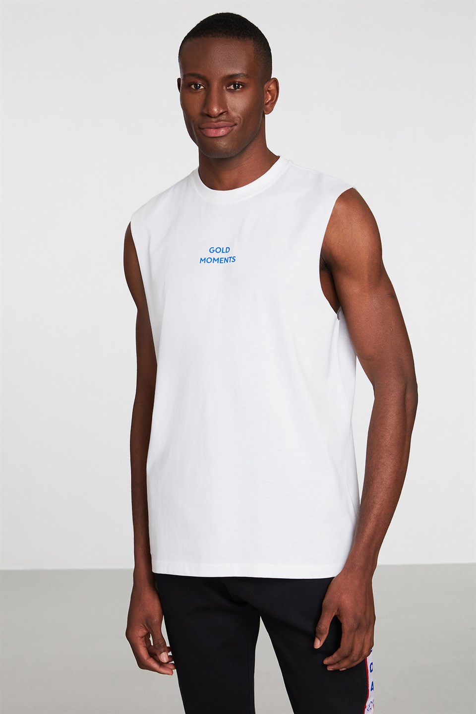LIMELIGHT Erkek Beyaz Baskılı Yuvarlak Yaka Comfort Fit T-Shirt